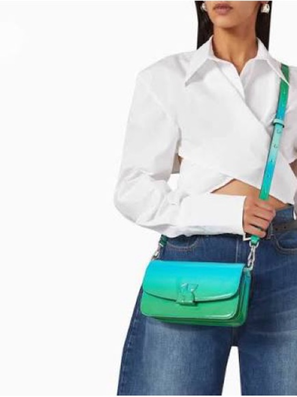 kate spade Dakota Mint Ombre Crossbody Bag - Picture 7 of 7